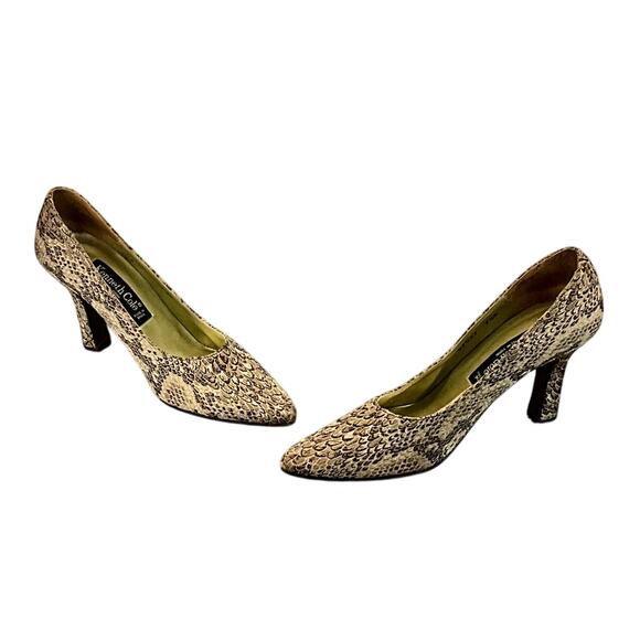 Kenneth Cole Vintage 90s Gorgeous Snake Skin Point Toe High Heel Women 7.5 B - Picture 6 of 11
